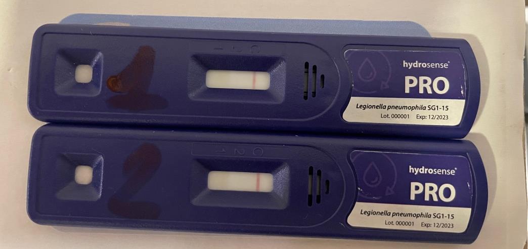 Tests légionelle Hydrosense finaux : < 100 UFC/l